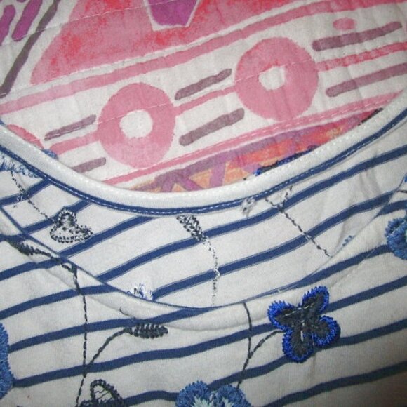 Floral EMBROIDERED Knit Size L TANK Tunic TOP Scoop Neck SLEEVELESS Boho - Picture 4 of 8